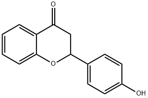 4'-ヒドロキシフラバノン 化学構造式