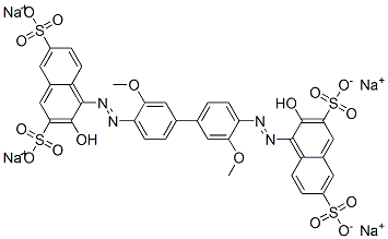 tetrasodium 4,4'-[(3,3'-dimethoxy[1,1'-biphenyl]-4,4'-diyl)bis(azo)]bis[3-hydroxynaphthalene-2,7-disulphonate]|