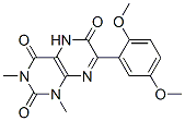 2,4,6(3H)-Pteridinetrione,  7-(2,5-dimethoxyphenyl)-1,5-dihydro-1,3-dimethyl- 结构式