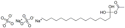 disodium 1-acetoxyhexadecanediol disulphate Structure