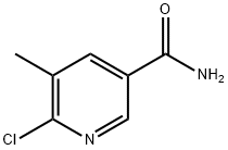 6-クロロ-5-メチルピリジン-3-カルボキサミド 化学構造式