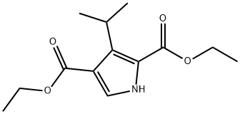3-イソプロピル-1H-ピロール-2,4-ニカルボン酸ジエチル 化学構造式