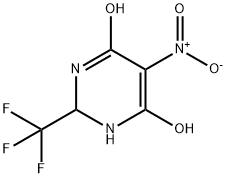 5-NITRO-2-(TRIFLUOROMETHYL)PYRIMIDINE-4,6-DIOL 结构式