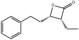 2-Oxetanone,3-ethyl-4-(2-phenylethyl)-,(3R,4S)-(9CI) Structure