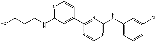 3-(4-(4-(3-chlorophenylaMino)-1,3,5-triazin-2-yl)pyridin-2-ylaMino)propan-1-ol Structure