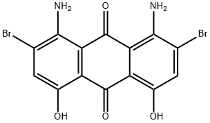 1,8-diamino-2,7-dibromo-4,5-dihydroxyanthraquinone Structure