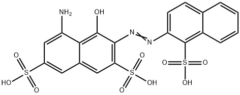 5-amino-4-hydroxy-3-[(1-sulpho-2-naphthyl)azo]naphthalene-2,7-disulphonic acid  Structure
