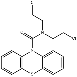N,N-bis(2-chloroethyl)phenothiazine-10-carboxamide Struktur