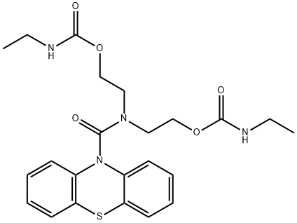 Bis(ethylcarbamic acid)2,2'-(10H-phenothiazin-10-ylcarbonylimino)diethyl ester,65240-99-5,结构式