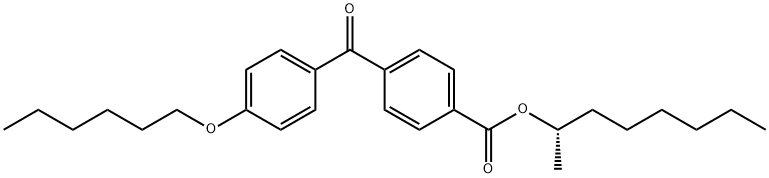 4-[4-(ヘキシルオキシ)ベンゾイル]安息香酸(S)-1-メチルヘプチル 化学構造式