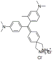 [4-[[4-(dimethylamino)-o-tolyl][4-(dimethylamino)phenyl]methylene]cyclohexa-2,5-dien-1-ylidene]dimethylammonium chloride  Structure