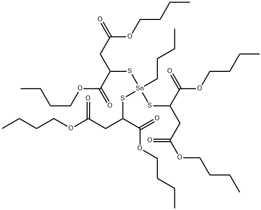 hexabutyl 2,2',2''-[(butylstannylidyne)tris(thio)]trisuccinate 结构式