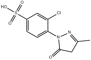 3-氯-4-(3-甲基-5-氧代-4,5-二氢-1H-吡唑-1-基)苯磺酸,6534-33-4,结构式