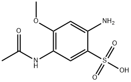 2-amino-4-methoxy-5-acetamidobenzenesulfonic acid 化学構造式