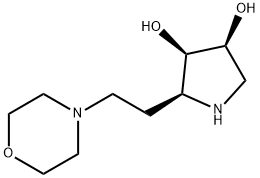 3,4-Pyrrolidinediol, 2-[2-(4-morpholinyl)ethyl]-, (2S,3R,4S)- (9CI) Structure