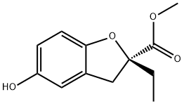 2-Benzofurancarboxylicacid,2-ethyl-2,3-dihydro-5-hydroxy-,methylester,(2S)-(9CI) Structure