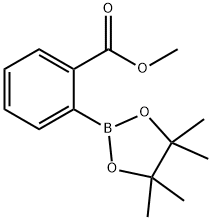 2-(4,4,5,5-テトラメチル-1,3,2-ジオキサボロラン-2-イル)安息香酸メチル 化学構造式