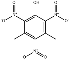 3,5-Dimethyl-2,4,6-trinitrophenol,6538-39-2,结构式