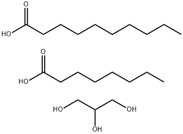 辛酸/癸酸甘油三酯,65381-09-1,结构式