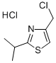 2-异丙基-4-氯甲基噻唑盐酸盐,65386-28-9,结构式
