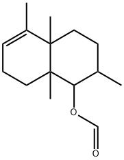 1,2,3,4,4a,7,8,8a-オクタヒドロ-2,4a,5,8a-テトラメチル-1-ナフタレノールホルマート 化学構造式