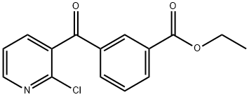 3-(2-氯烟酰基)苯甲酸乙酯 结构式