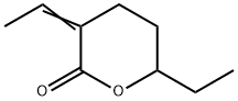 2H-Pyran-2-one, 6-ethyl-3-ethylidenetetrahydro- (9CI) Structure
