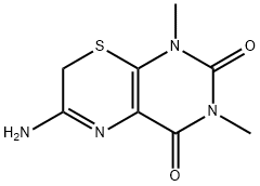 6-アミノ-1,3-ジメチル-7H-ピリミド[4,5-b][1,4]チアジン-2,4(1H,3H)-ジオン 化学構造式
