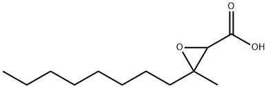 3-メチル-3-オクチルオキシラン-2-カルボン酸 化学構造式