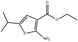 2-氨基-5-异丙基噻吩-3-甲酸乙酯, 65416-85-5, 结构式