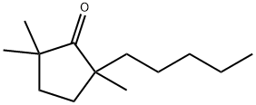 2,2,5-三甲基-5-戊基环戊酮, 65443-14-3, 结构式