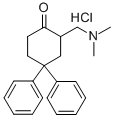 N,N-Dimethyl-2-aminomethyl-4,4-diphenylcyclohexanone hydrochloride 化学構造式