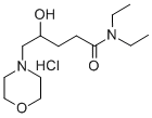 N,N-Diethyl-gamma-hydroxy-4-morpholinepentanamide monohydrochloride Structure