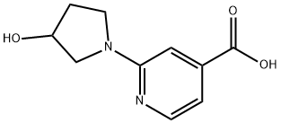 2-(3-Hydroxy-1-pyrrolidinyl)isonicotinic acid Structure