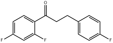 2',4'-DIFLUORO-3-(4-FLUOROPHENYL)PROPIOPHENONE Structure