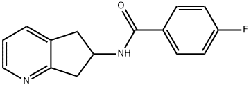 Benzamide, N-(6,7-dihydro-5H-cyclopenta[b]pyridin-6-yl)-4-fluoro- (9CI) Structure