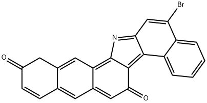 2-Bromo-13H-benzo[g]naphtho[2,3-a]carbazole-7,12-dione Struktur