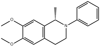 (1S)-6,7-Dimethoxy-1-methyl-1,2,3,4-tetrahydro-2-phenylisoquinoline Structure