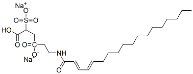 disodium 4-[2-[(1-oxooctadecadienyl)amino]ethyl] 2-sulphonatosuccinate Structure