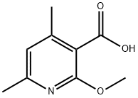 2-メトキシ-4,6-ジメチルニコチン酸 化学構造式