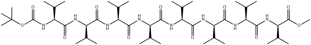 tert-butyloxycarbonylvalyl-valyl-valyl-valyl-valyl-valyl-valyl-valine methyl ester,65519-02-0,结构式