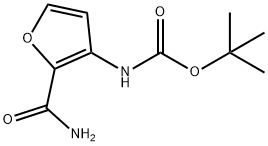 TERT-BUTYL 2-CARBAMOYLFURAN-3-YLCARBAMATE Structure