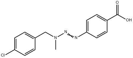 p-[3-(p-クロロベンジル)-3-メチル-1-トリアゼノ]安息香酸 化学構造式