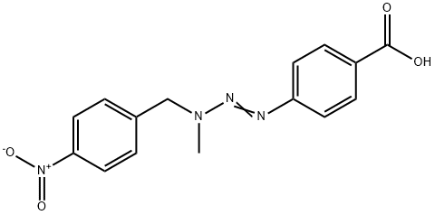 p-[3-メチル-3-(p-ニトロベンジル)-1-トリアゼノ]安息香酸 化学構造式