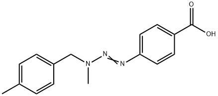 p-[3-(p-Methylbenzyl)-3-methyl-1-triazeno]benzoic acid Struktur