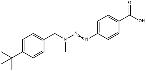 p-[3-(p-tert-Butylbenzyl)-3-methyl-1-triazeno]benzoic acid Structure