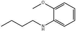 N-ブチル-N-(2-メトキシフェニル)アミン 化学構造式