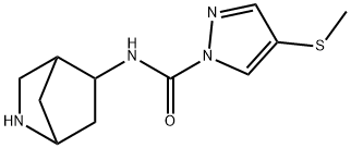 1H-Pyrazole-1-carboxamide,N-2-azabicyclo[2.2.1]hept-5-yl-4-(methylthio)- Structure