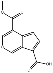 Cyclopenta[c]pyran-4,7-dicarboxylic acid 4-methyl ester Struktur