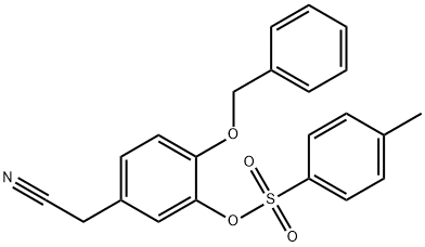 [4-(Benzyloxy)-3-hydroxyphenyl]acetonitrile p-Toluenesulfonate,65615-26-1,结构式